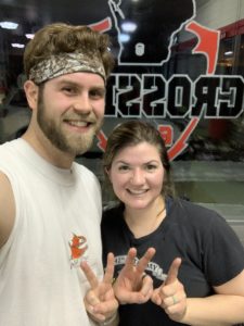 Hunter and his wife at crossfit