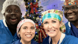 Nurses Working During the Winter Holiday and working shifts